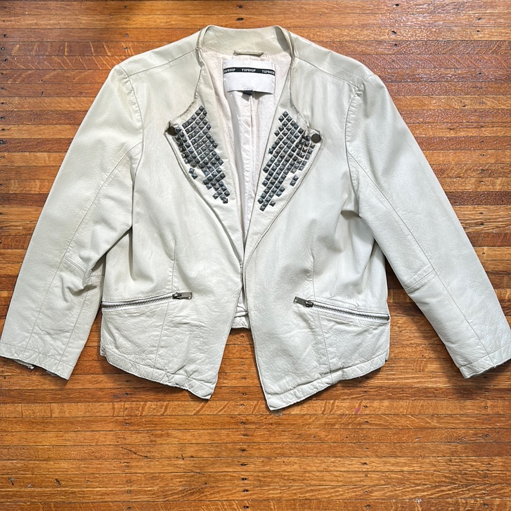 Leather Studded Topshop Jacket